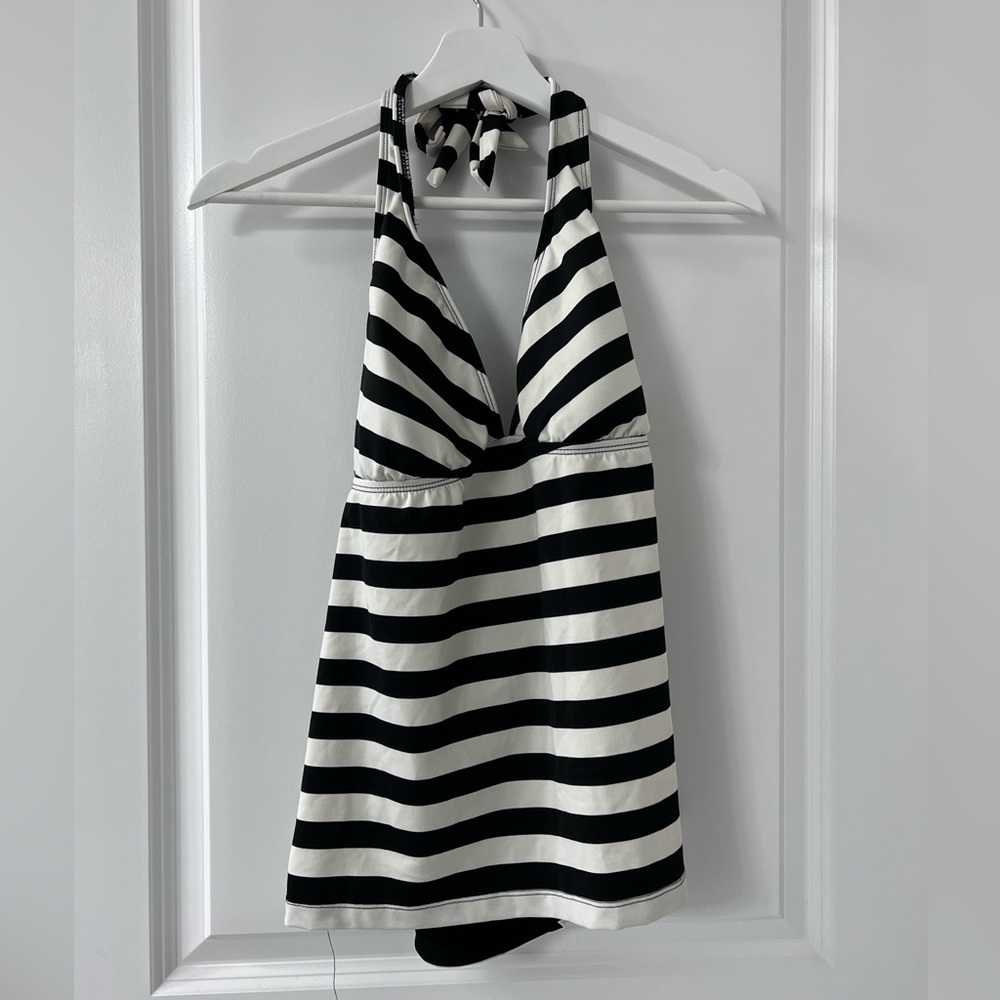 Mossimo Tankini Top - Black and White strips - Maternity - XL